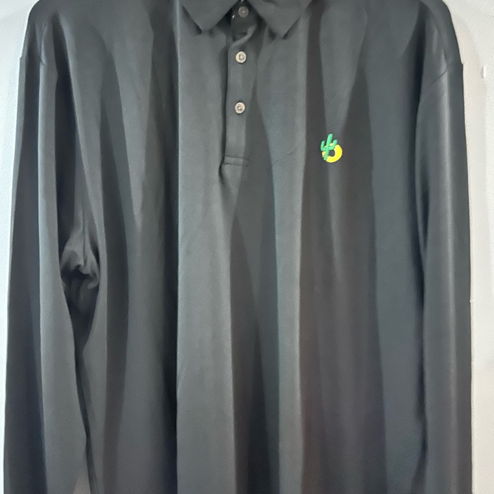 Stylish Black Polo Shirt with Embroidered Logo with Phish logo